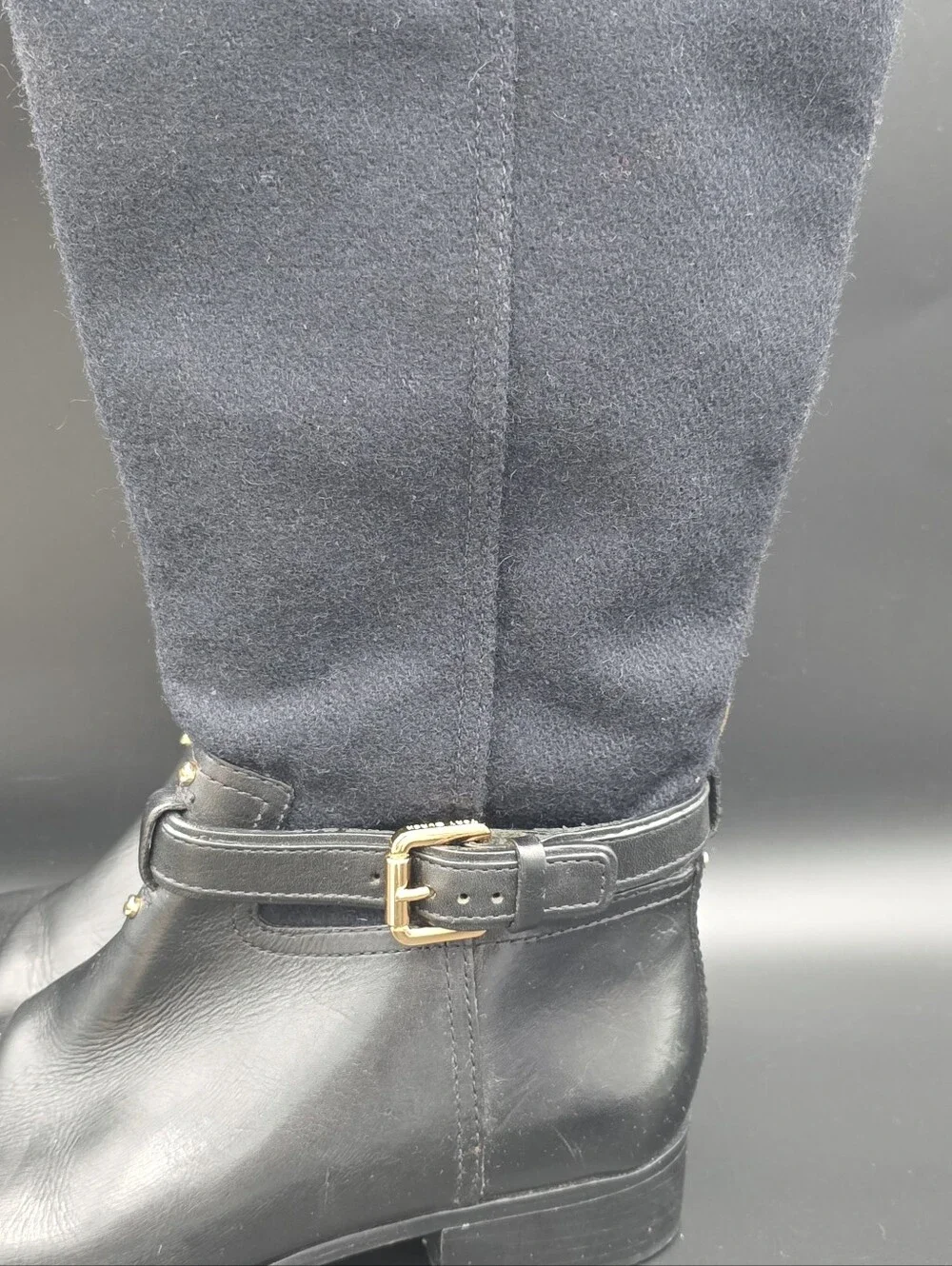 Tory Burch Black Leather Tall Riding Boots Women's Size 9.5M